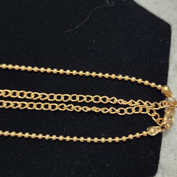 Crystal Embellished Elephant Gold Tone Double Chain 15" Drop Pendant Necklace - Picture 14 of 16